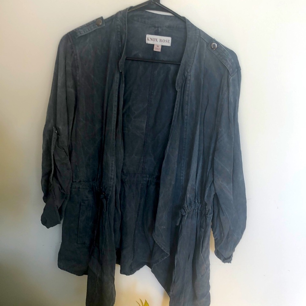 Gray boho women’s utility jacket